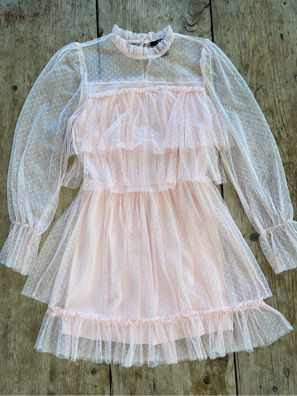 Pink Ruffle Tulle Dress